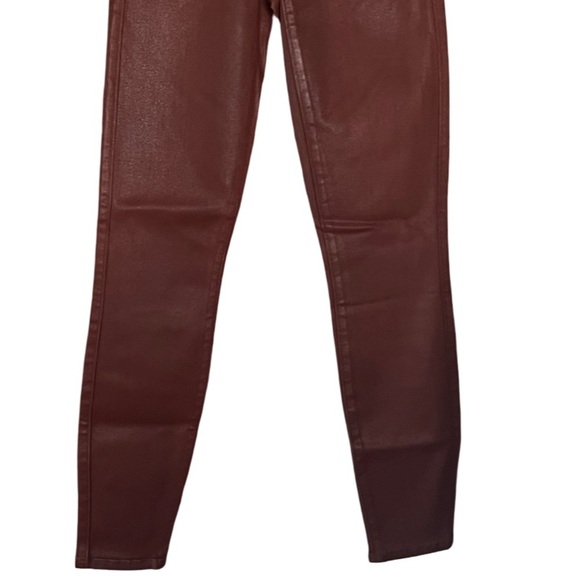 New Paige Mid Rise Ankle Coated Skinny Jeans 23 | Burgundy Dust | $229 Retail - Picture 7 of 16